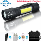 T6 / COB Tactical Military LED Flashlight - With Charger
