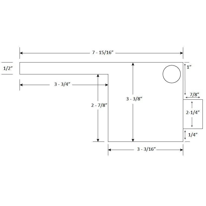 Proeco Products 12" Acrylic Weir - Without Light Strip