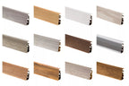 PVC Skirting Board Cable Cover 75 MM x 2500 MM Length Flexible Edge Wood Effect Profile Hi Line