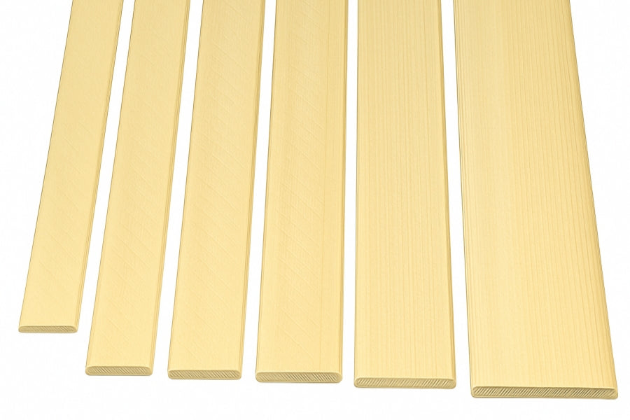 Flat Wood Beading Trim – Pine Flat Moulding Bar -  1m & 2.4m