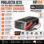 Projecta IC15 15A Intelligent Multi-Chemistry Battery Charger