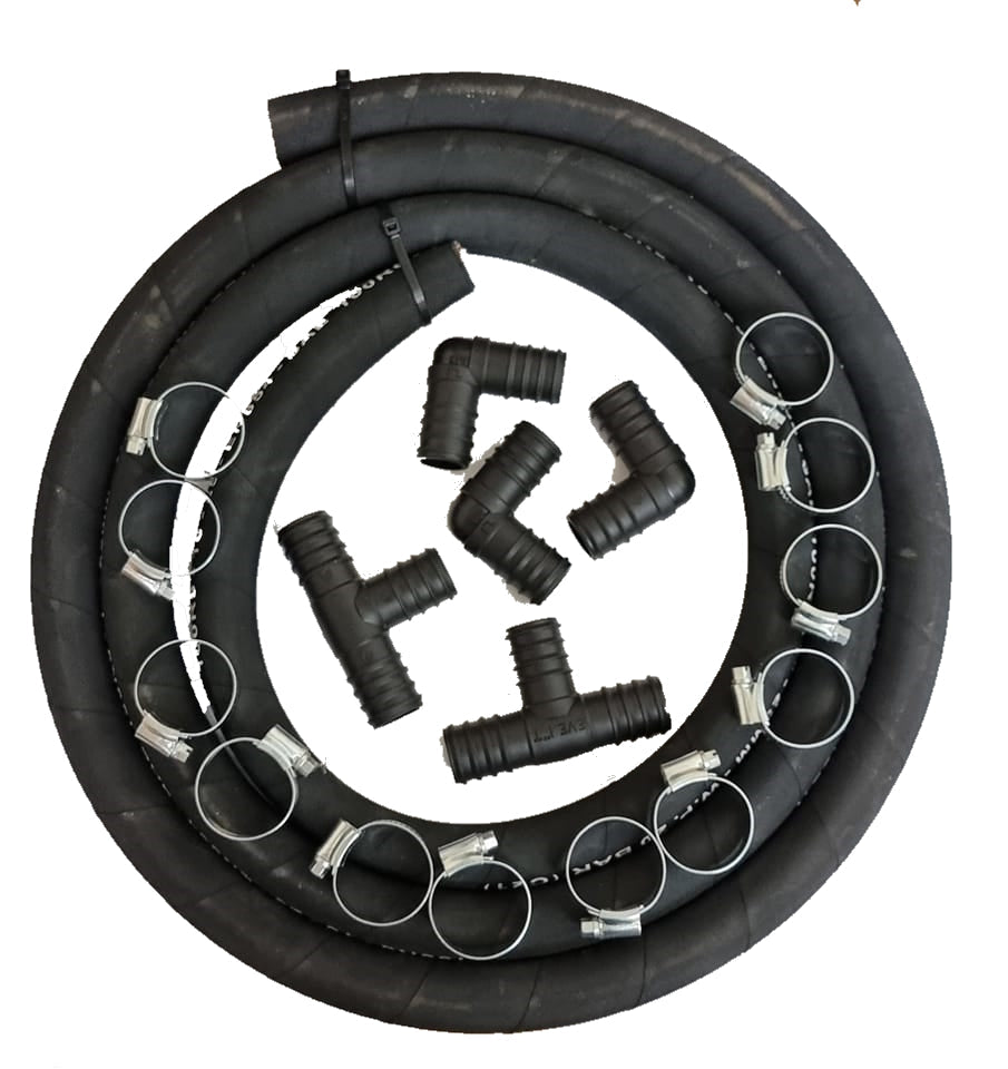 25mm Catch Can Hose Kit – Oil Resistant Reinforced Hose & Fittings (Black, 3.3m)