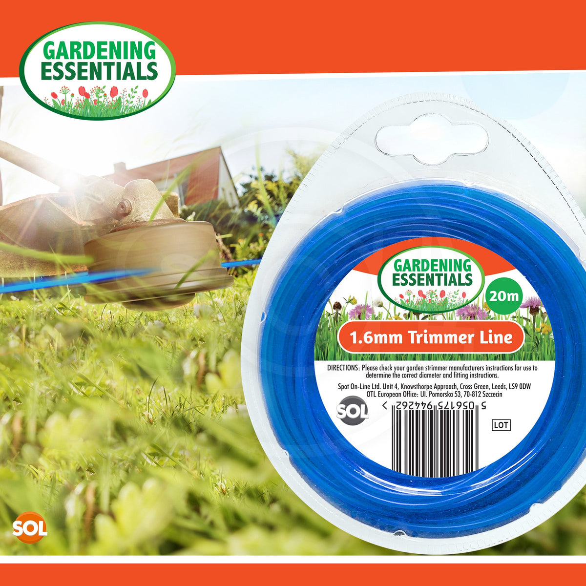 Garden Strimmer Trimmer Line Cord 20M | Nylon Wire | 2 Pack