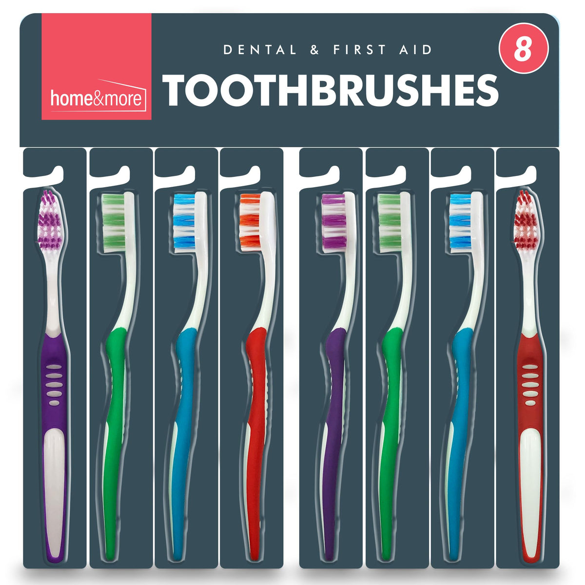Toothbrushes | Soft Bristle Manual Dental Care Pack | 8 Pack