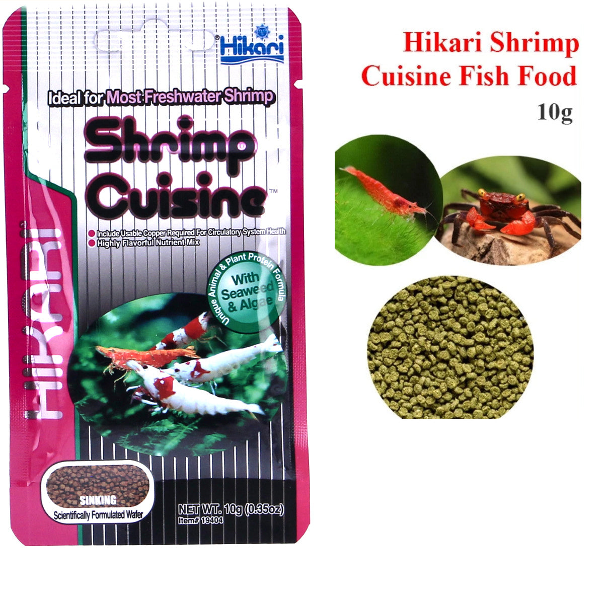 Hikari Shrimp Cuisine 10g - Freshwater Shrimp Diet Pellets