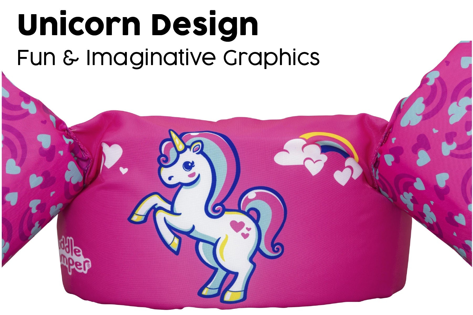 Kids Inflatable Swim Vest with Armbands – Unicorn