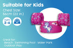 Kids Inflatable Swim Vest with Armbands – Unicorn