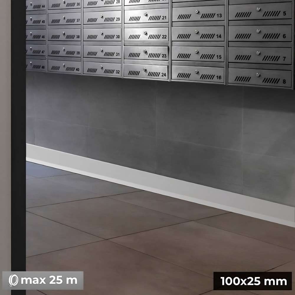 Premium Flexible PVC Skirting Board 100x25mm 810-L100