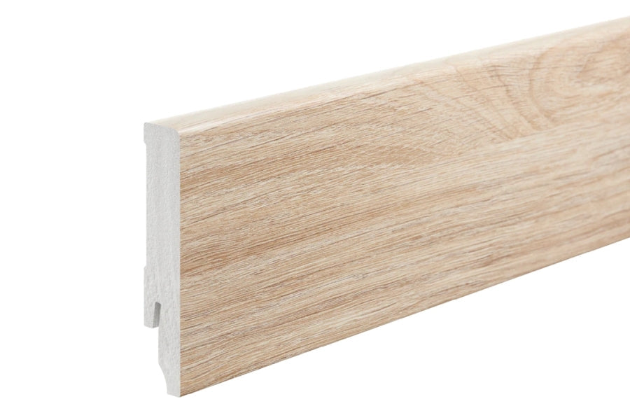 Wood effect  skirting board for tidy wall edge