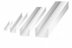 PVC U Channel Profile Edge Trim 1 M / 39.37 Inch Length White Rigid Plastic Edge Protector Cezar
