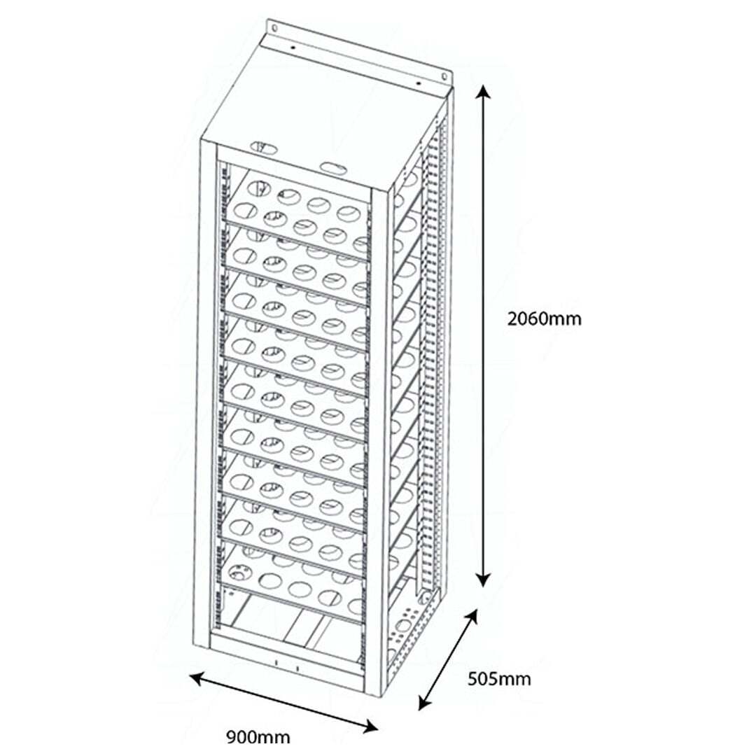 Pylontech Black Indoor Open Cabinet Rack