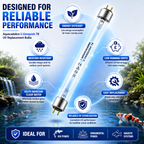 Aquacadabra U.Vanquish T8 UV Replacement Bulb for Pond Clarifiers – 15W to 75W