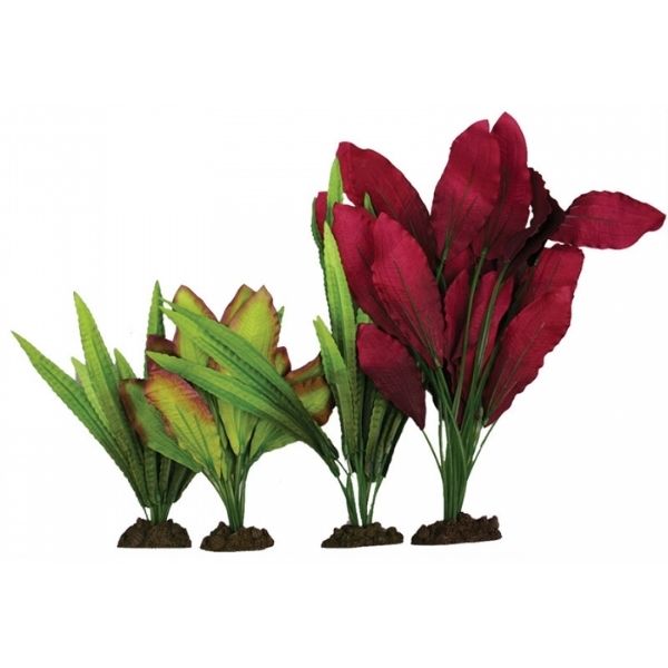 Aqua One Silk Aquarium Plants 4pk - Mixed Styles