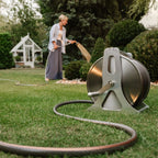 Kent & Stowe Stainless Steel Metal Hose Reel Set 30m Wall Mounted
