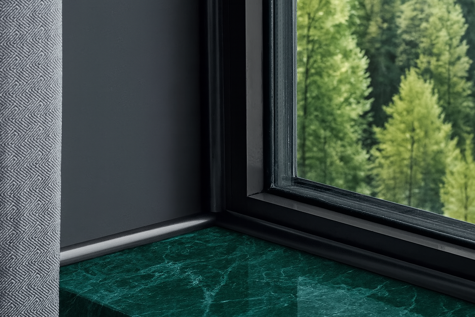 1m & 2.5m Length – uPVC 18mm Quadrant Trim Moulding Decorative Flooring Window Edge Beading Worktop Strip