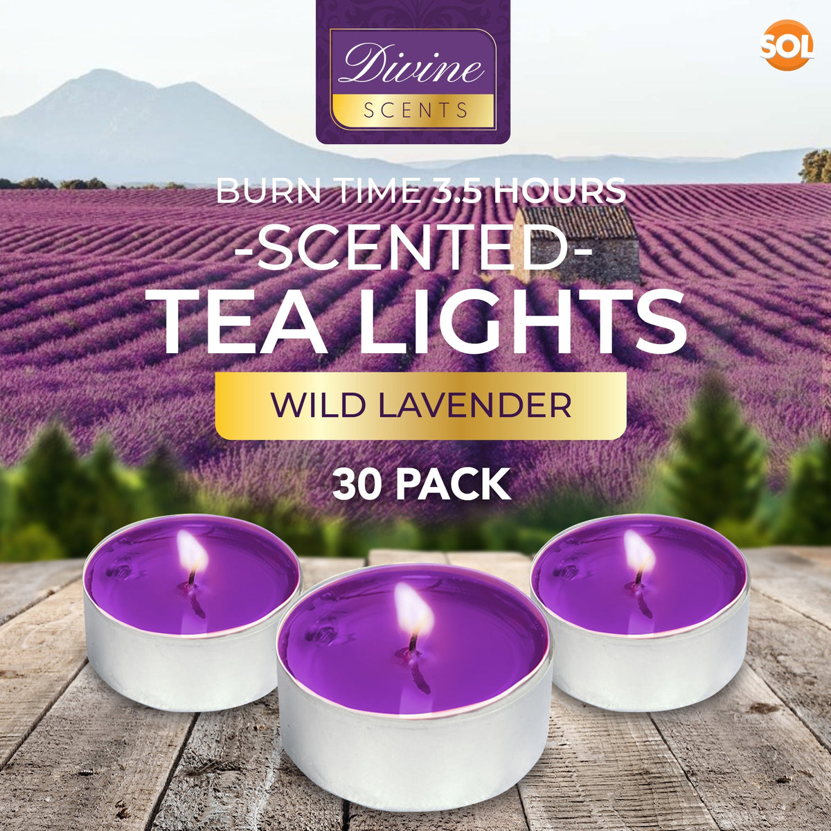 Scented Tea Light Candles | 4 Hour Burn Fragrance | 15-30 Pack