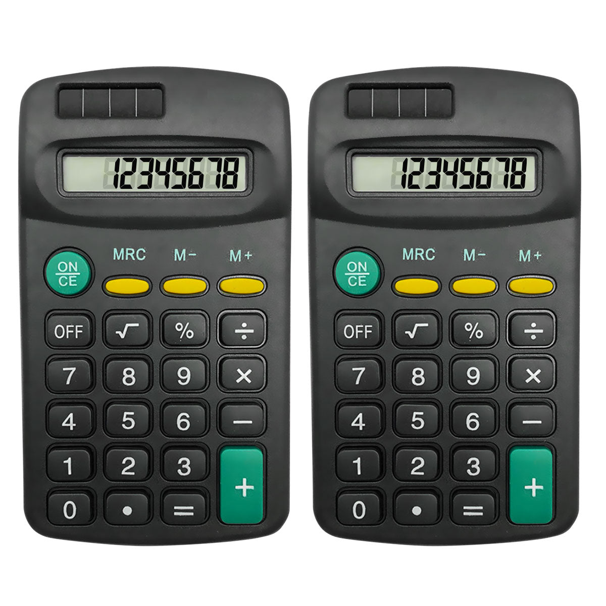 Mini Pocket Calculator | 8 Digit Display for Home, Office, School | 2 pack