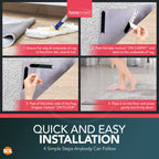 Rug Gripper Non Slip | Carpet & Floor Mat Stopper | 12 Pack