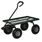 Heavy Duty Garden Wagon with 10" Wheels and Rotating Handle, 330 lb Capacity, Black