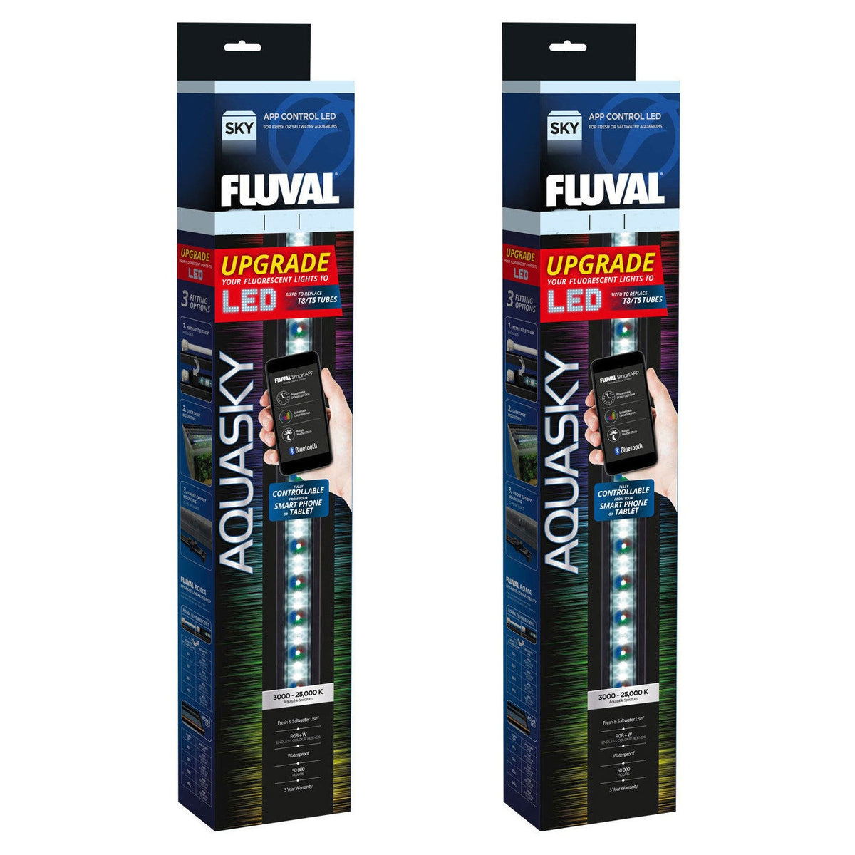 Fluval Aquasky LED 2.0 25w Bluetooth - Double Kit