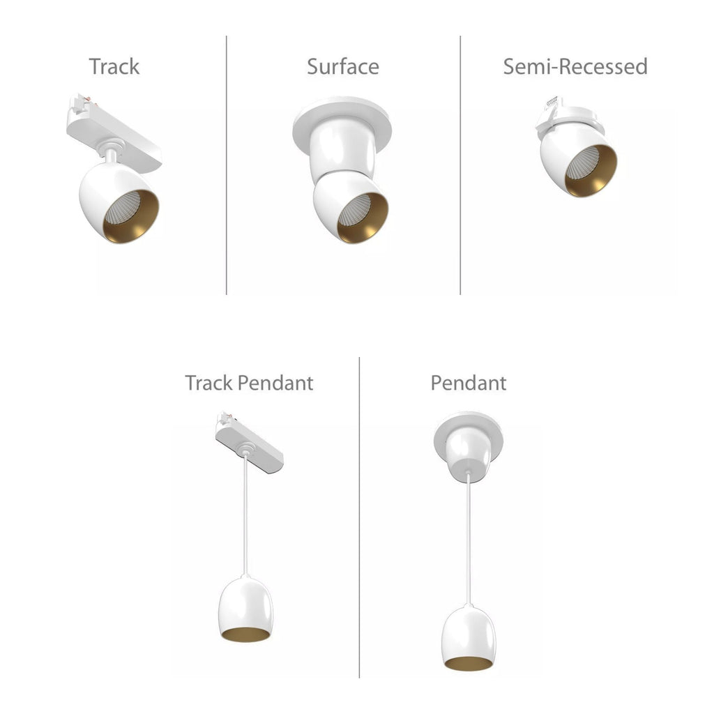 RAB ARC Surface Mount Spot, White, 3000K, 776 Lumens, 36° Optics