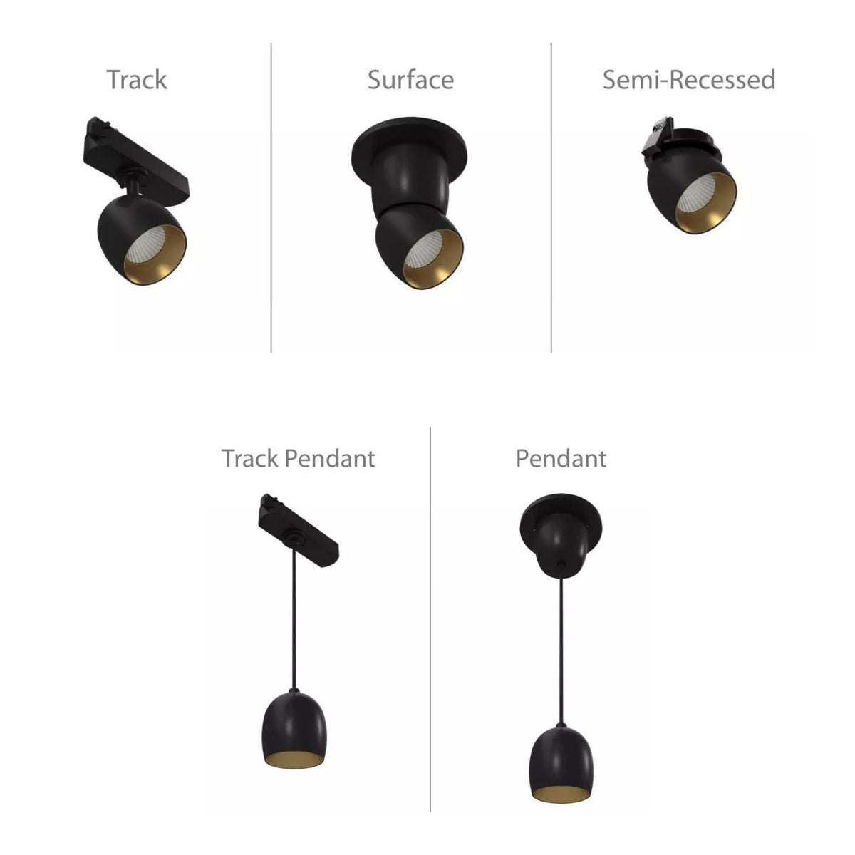 RAB ARC Surface Mount Spot, Black, 3000K, 776 Lumens, 36° Optics