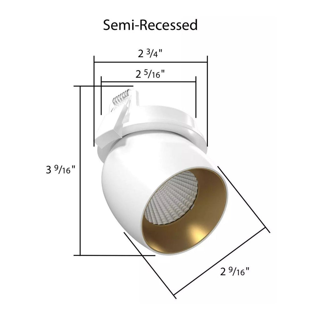 RAB ARCRM 10W 785 Lumens Semi-Recessed Downlight Track Head, White