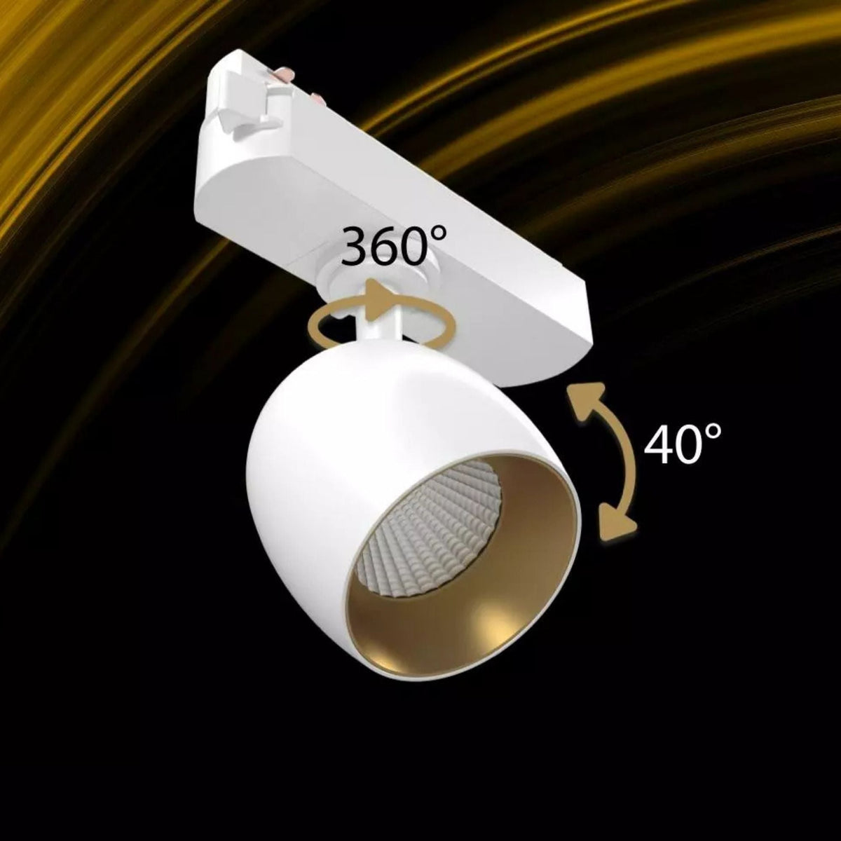 RAB ARC Track Head, H-Type, White, 3000K, 837 Lumens, 36° Optics