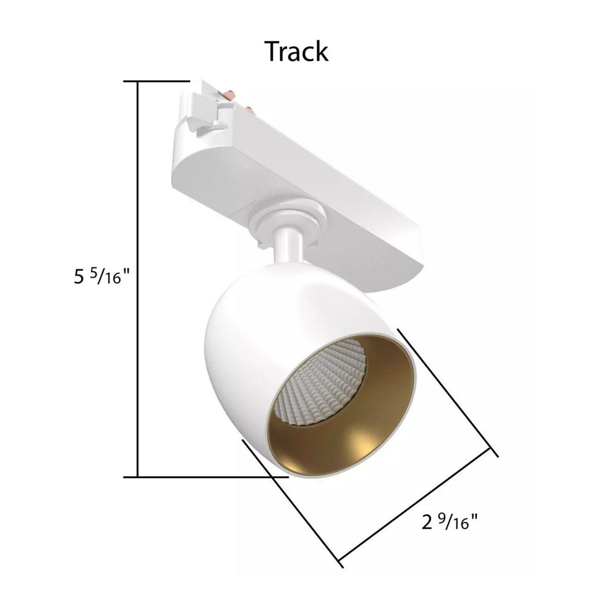 RAB ARC Track Head, H-Type, White, 3000K, 837 Lumens, 36° Optics