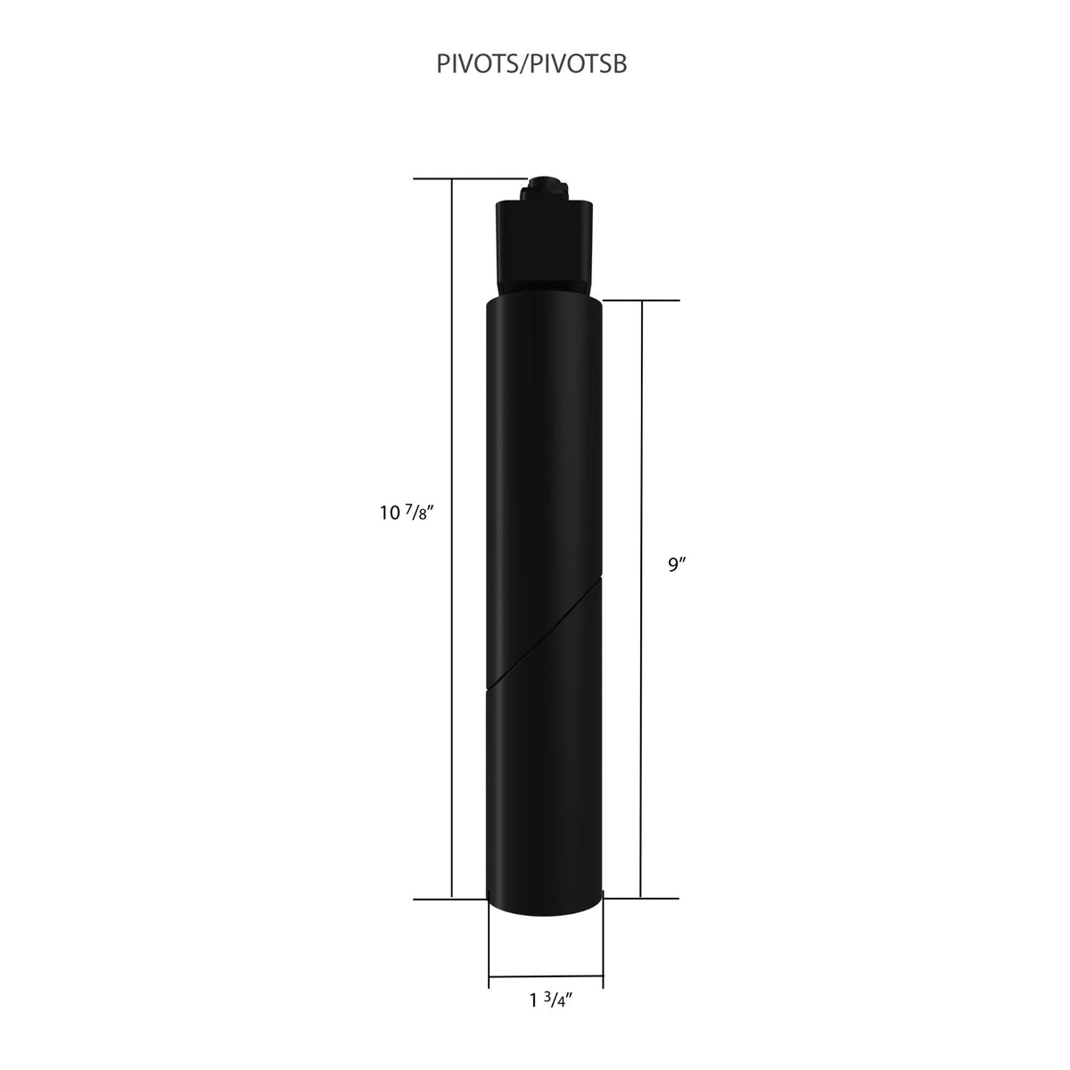 RAB Pivot Track Head, H-Type, Black, Selectable CCT, 807 Lumens, 36° Optics