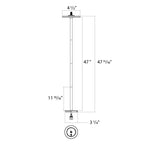 RAB Pivot Large Pendant Mount Kit, Black