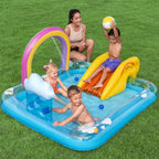 Rainbows 'n' Rays Inflatable Paddling Pool with Play Centre