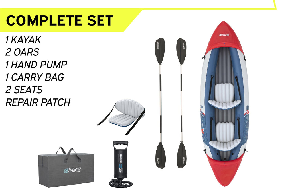 Hydro-force 2 Person Inflatable Kayak Set - Rapid X2