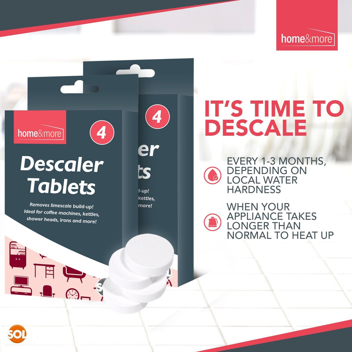 All Purpose Descaler Tablets | Limescale Remover | 16 Pack