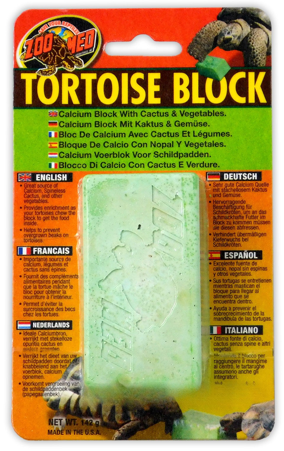 Zoo Med Calcium Tortoise Block with Vegetables