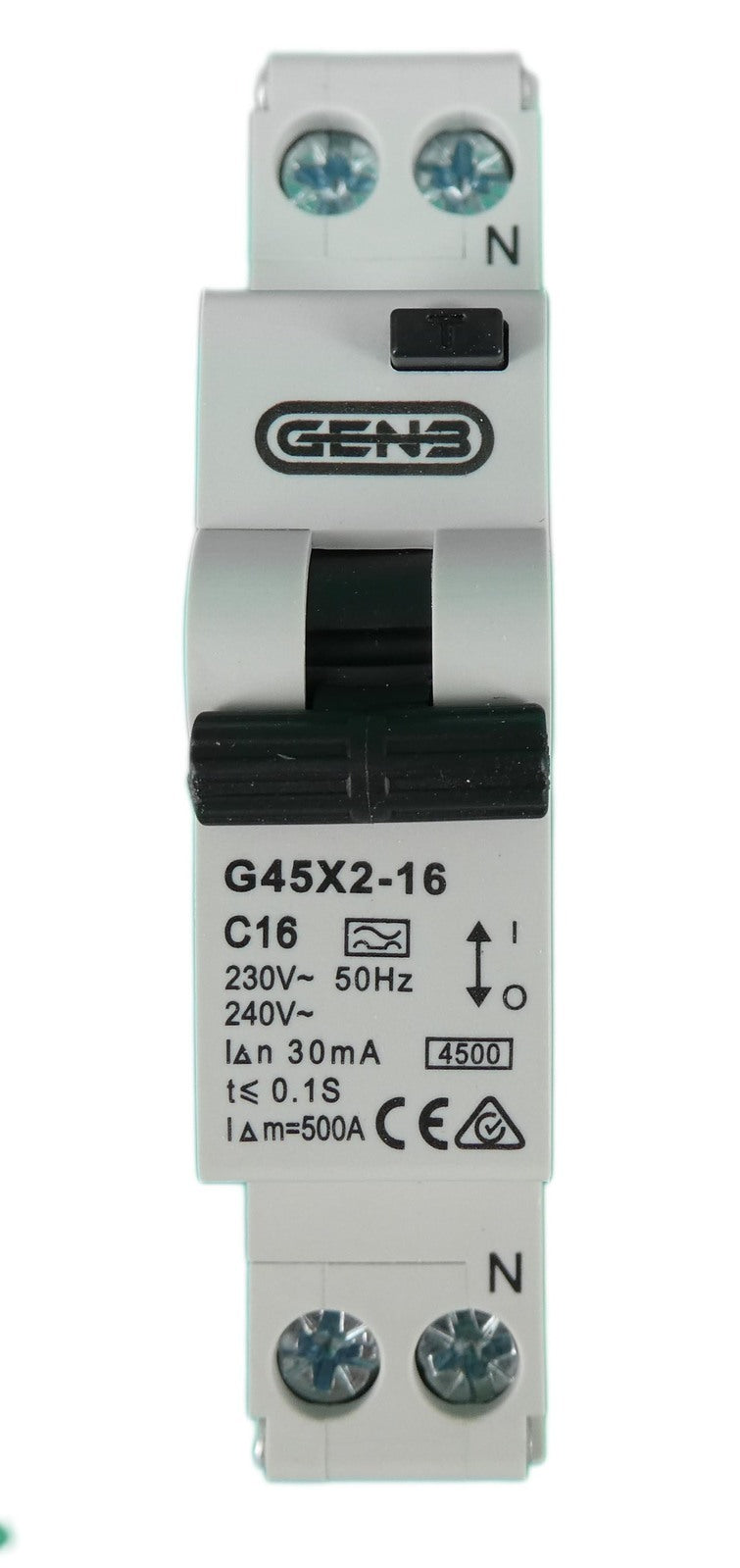 GEN3 Double Pole Single Module RCBO 16Amp Safety Switch/Circuit Breaker Combo