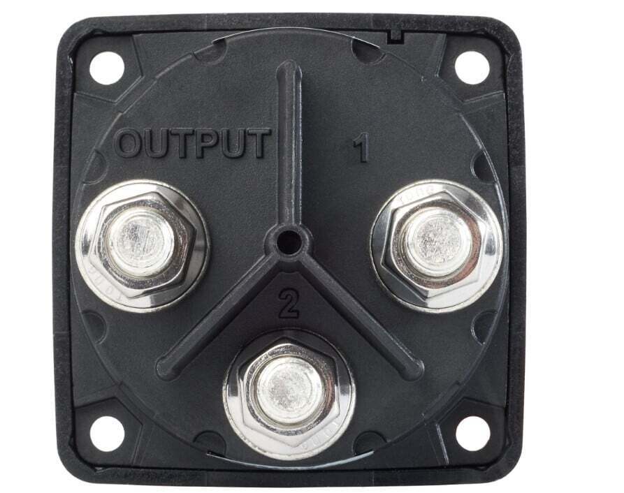 Blue Sea 300A Black Mini m-Series 3 Position (OFF/1/2) Battery Selector Switch