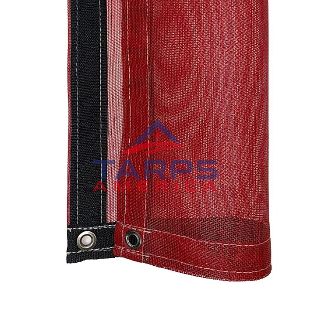 Red 8 oz. Medium Duty Vinyl Coated Mesh Tarp by ShadeMax®