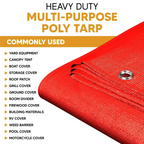 Red Poly Tarp 12' x 20' - Case of 4