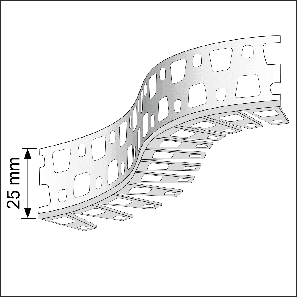 10 X 25x25 Pvc Flexible Arch Render Corner Bead 3m
