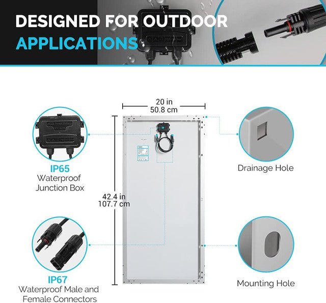 Renogy 100W 12V Solar Starter Kit with 20A MPPT Charge Controller