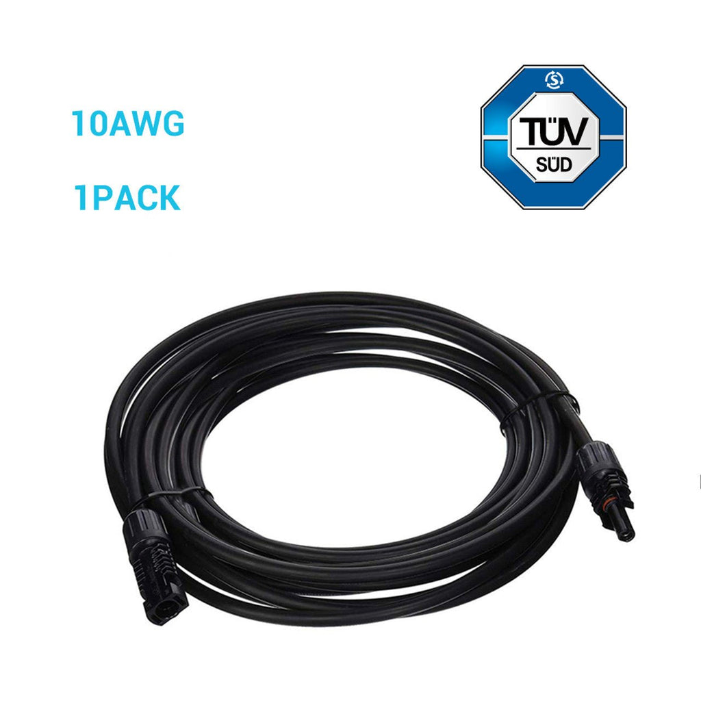 Renogy 10AWG Single Solar Panel Extension Cable With Male to Female Solar Connectors