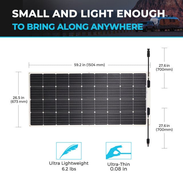 Renogy 175 Watt 12 Volt Flexible Monocrystalline Solar Panel