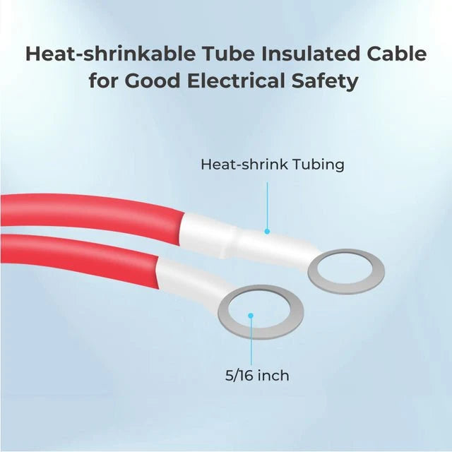 Renogy 3/0AWG 5ft ANL Fuse Cable with Double Ring Terminals for 5/16 in Lugs