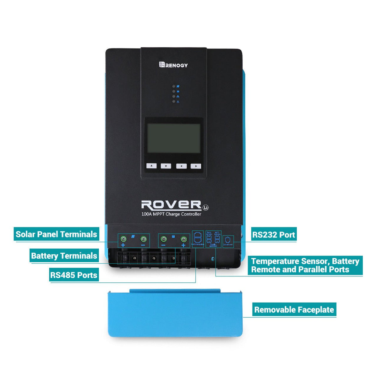Renogy Rover 100 Amp MPPT Solar Charge Controller w/ Renogy ONE Core & BT