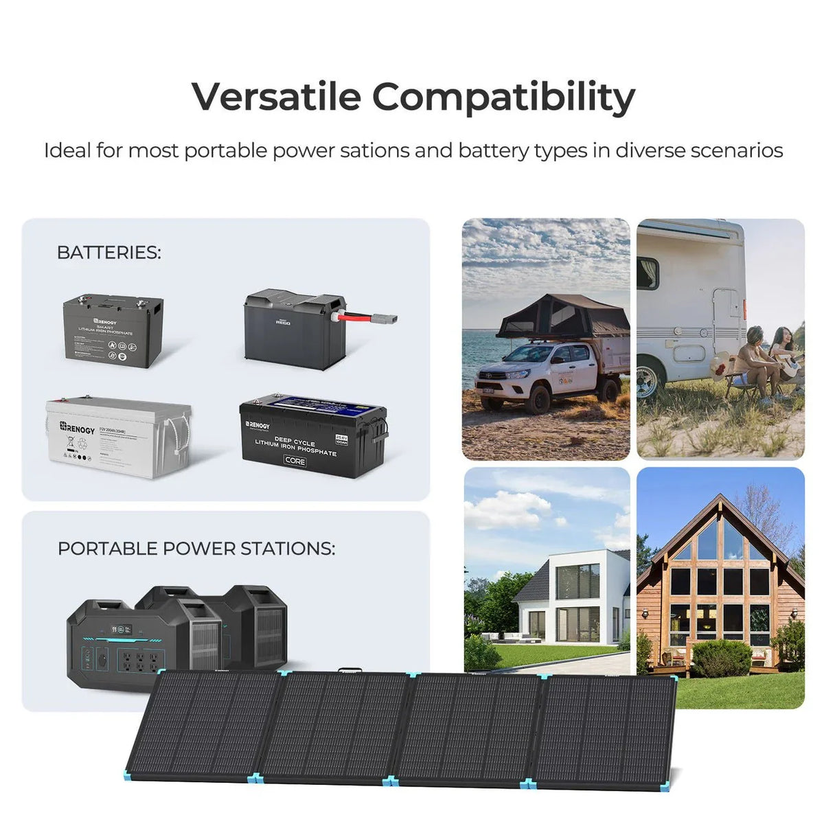 Renogy Solar Suitcase N-Type 300W Lightweight Portable Solar Panel