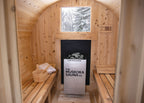 Premium 7'x 10' Barrel Sauna With 3' Change Room