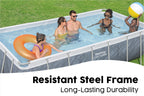 13.3ft x 6.7ft x 39.5in Rectangular Steel Pro MAX Above Ground Pool Set