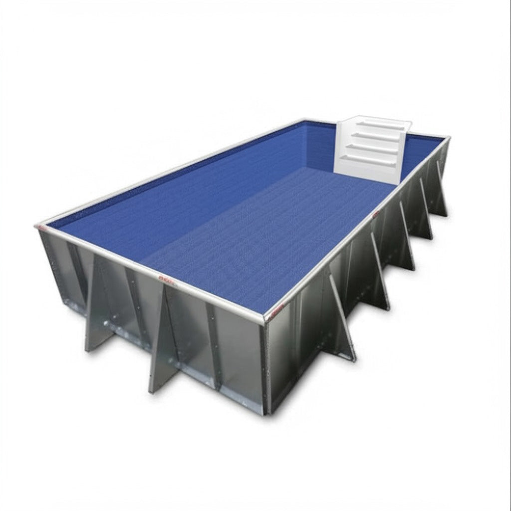 18' x 36' x 52" Rectangular Steel Semi Inground Pool Kit w 6" Radius - Discount Package
