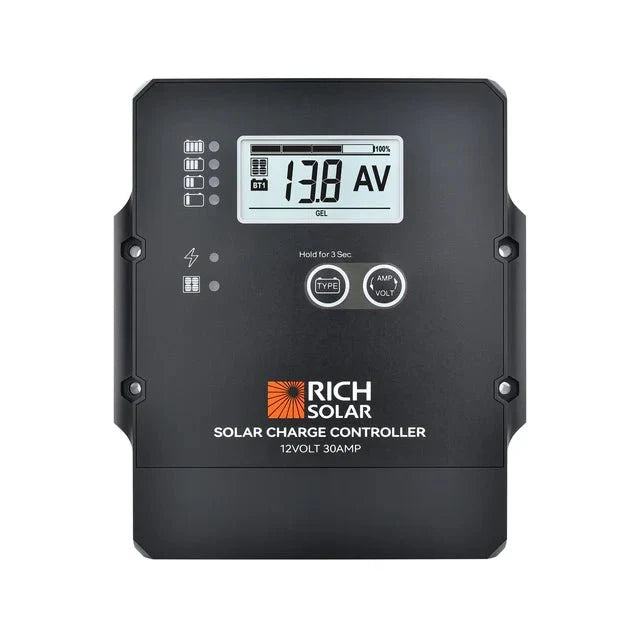 Rich Solar 30 Amp PWM Solar Charge Controller - Off Grid Stores